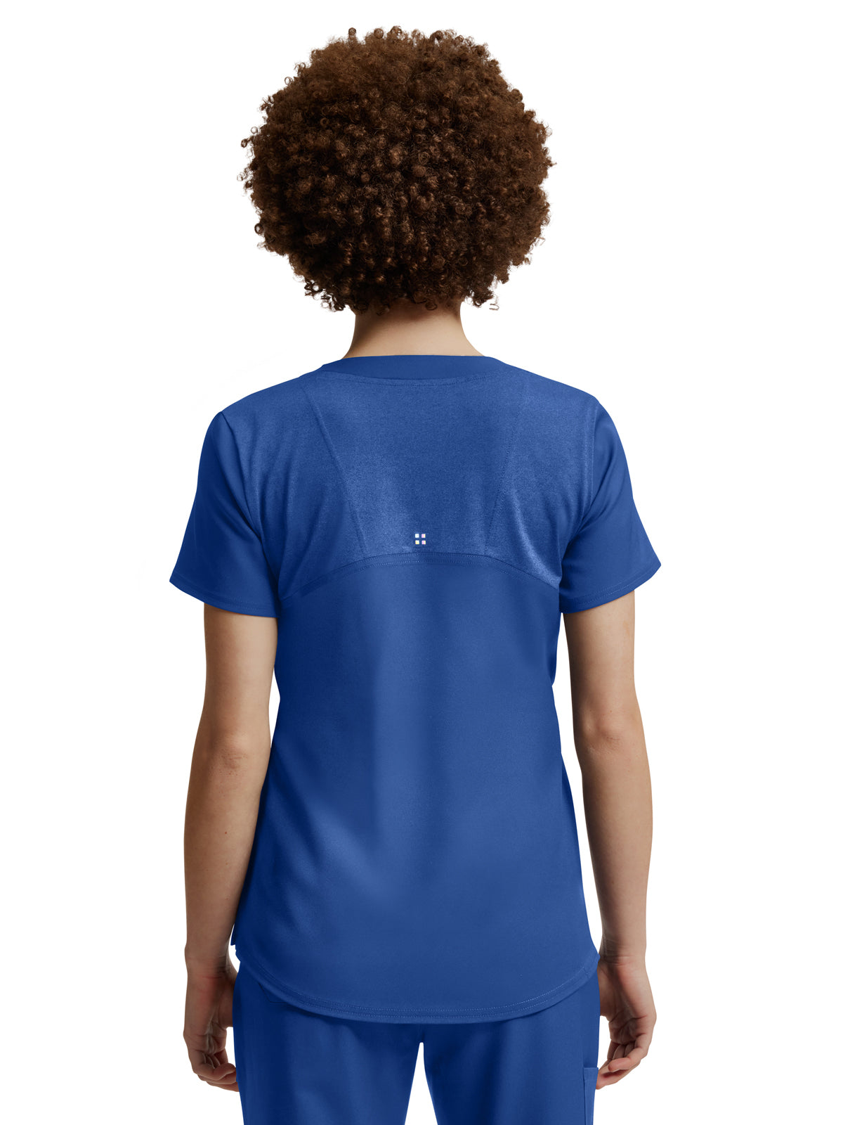 Women's Curved V-Neckline Top - WT121 - Royal
