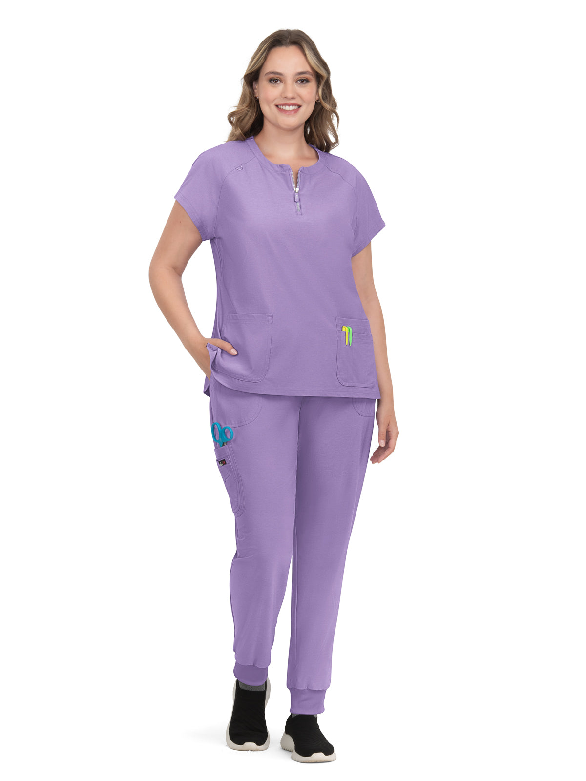 Women's Zipper Neck Top