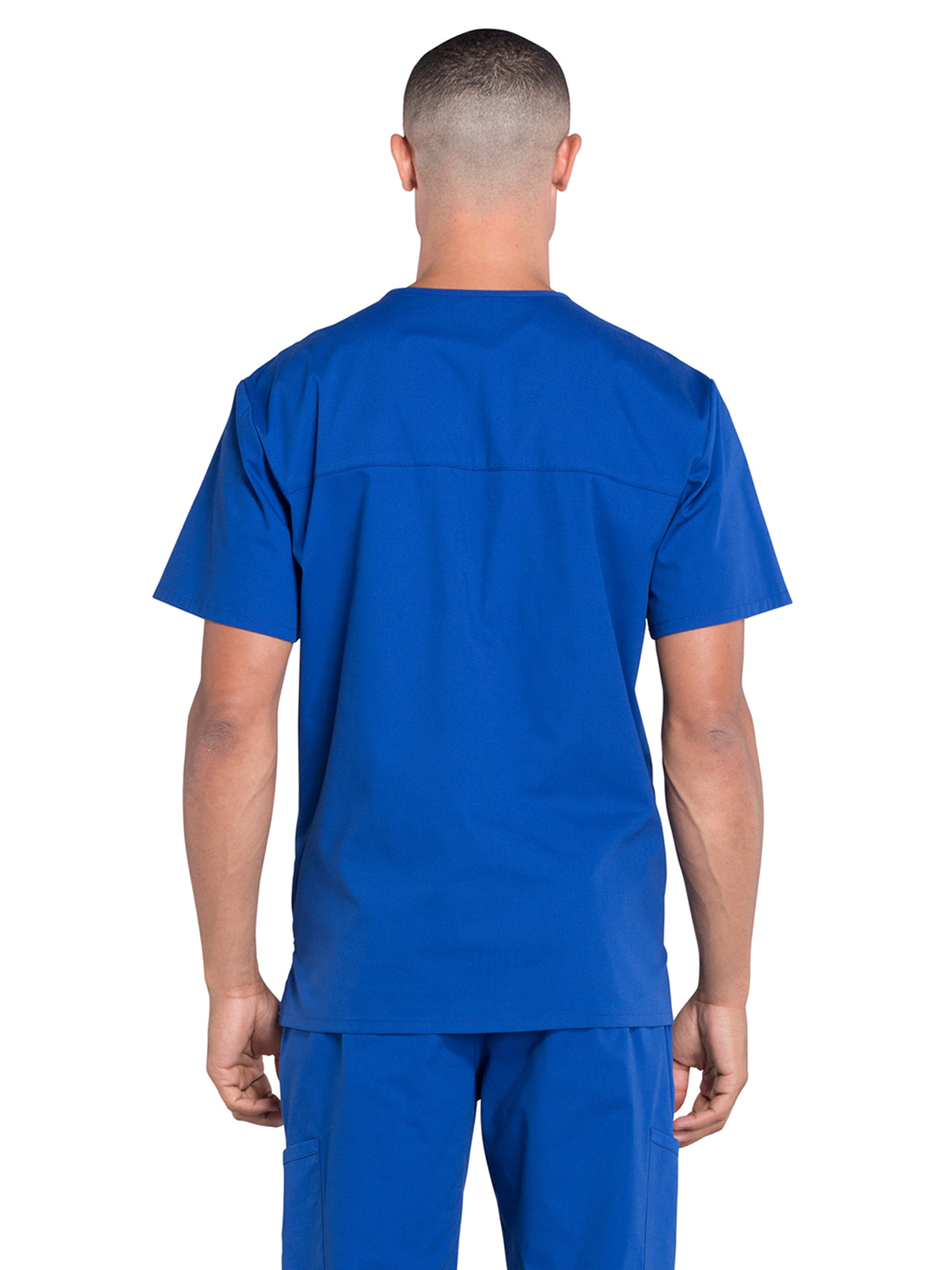 Men's 4-Pocket V-Neck Top - WW695 - Galaxy Blue
