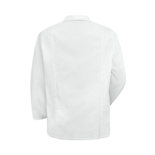 Women's Two-Pocket Gripper-Front 28" Lapel Counter Coat - KP17 - White