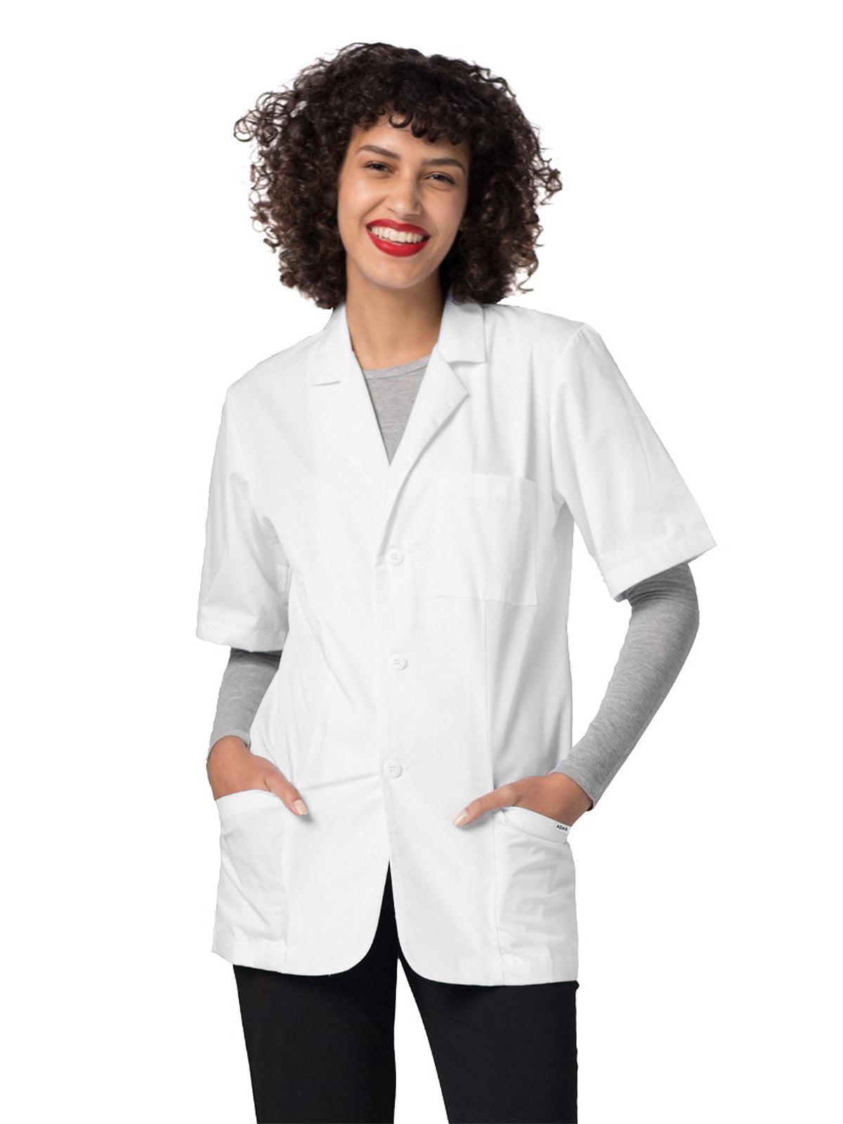 Unisex Short-Sleeve Three-Pocket 31" Lab Coat