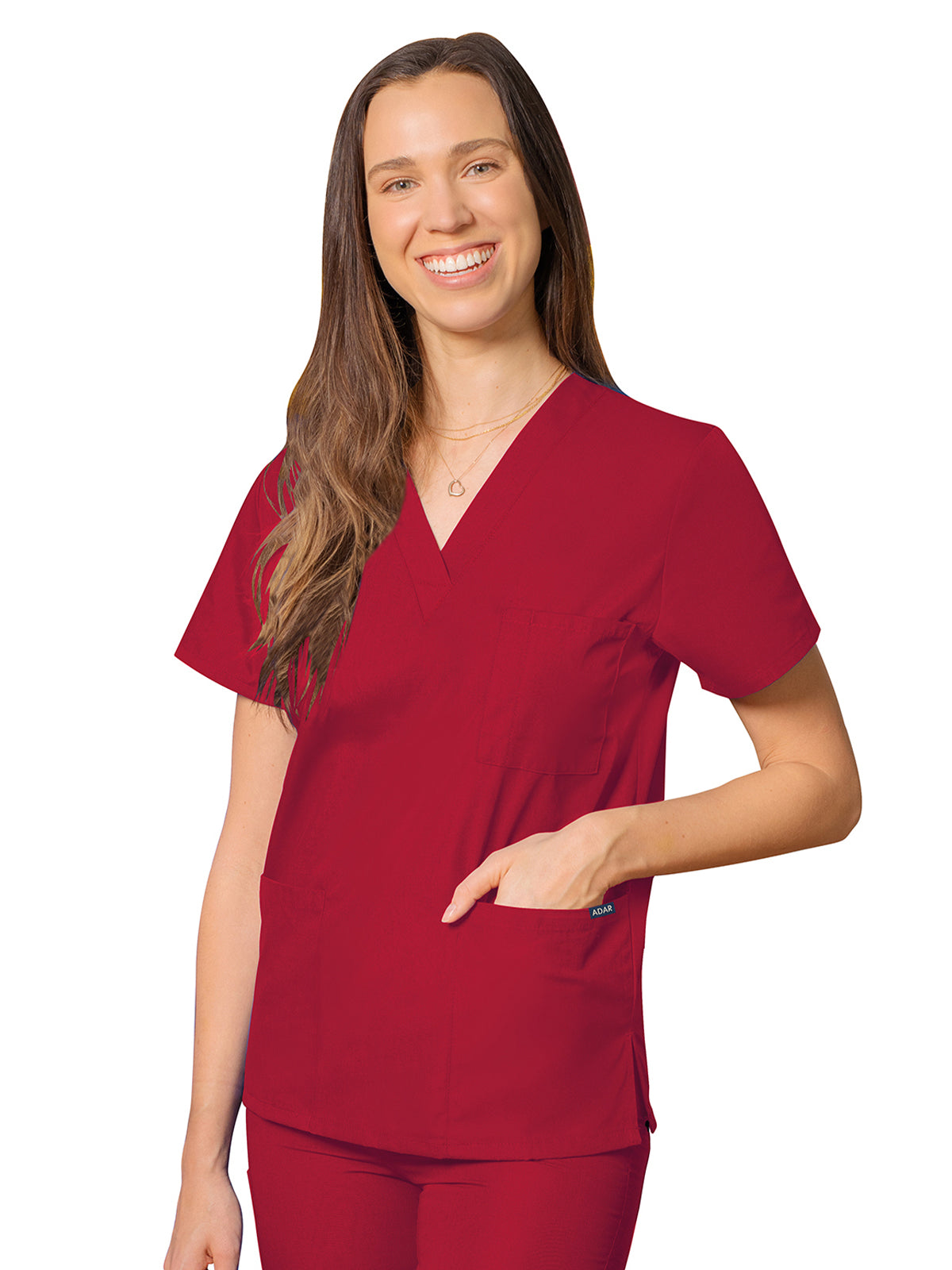 Unisex 3-Pocket V-Neck Top