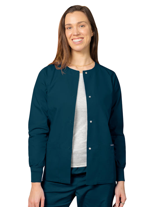 Women's Round Neck Scrub Jacket