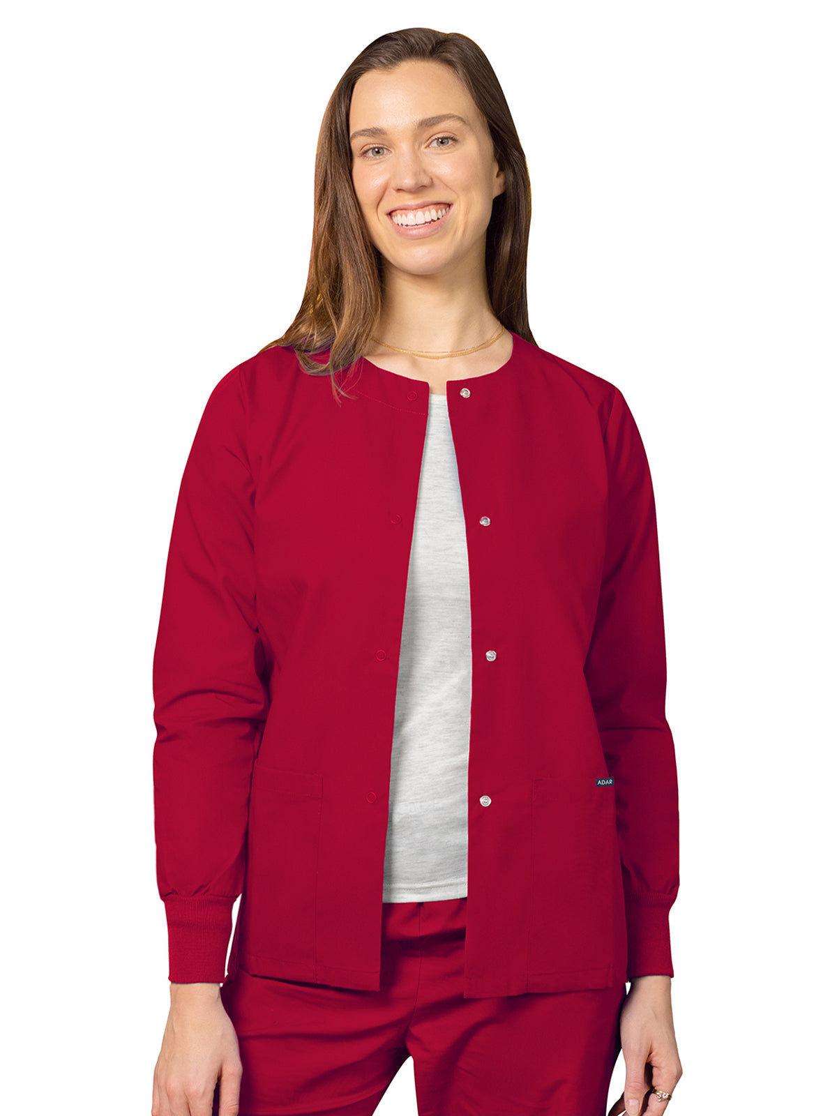 Women's Round Neck Scrub Jacket