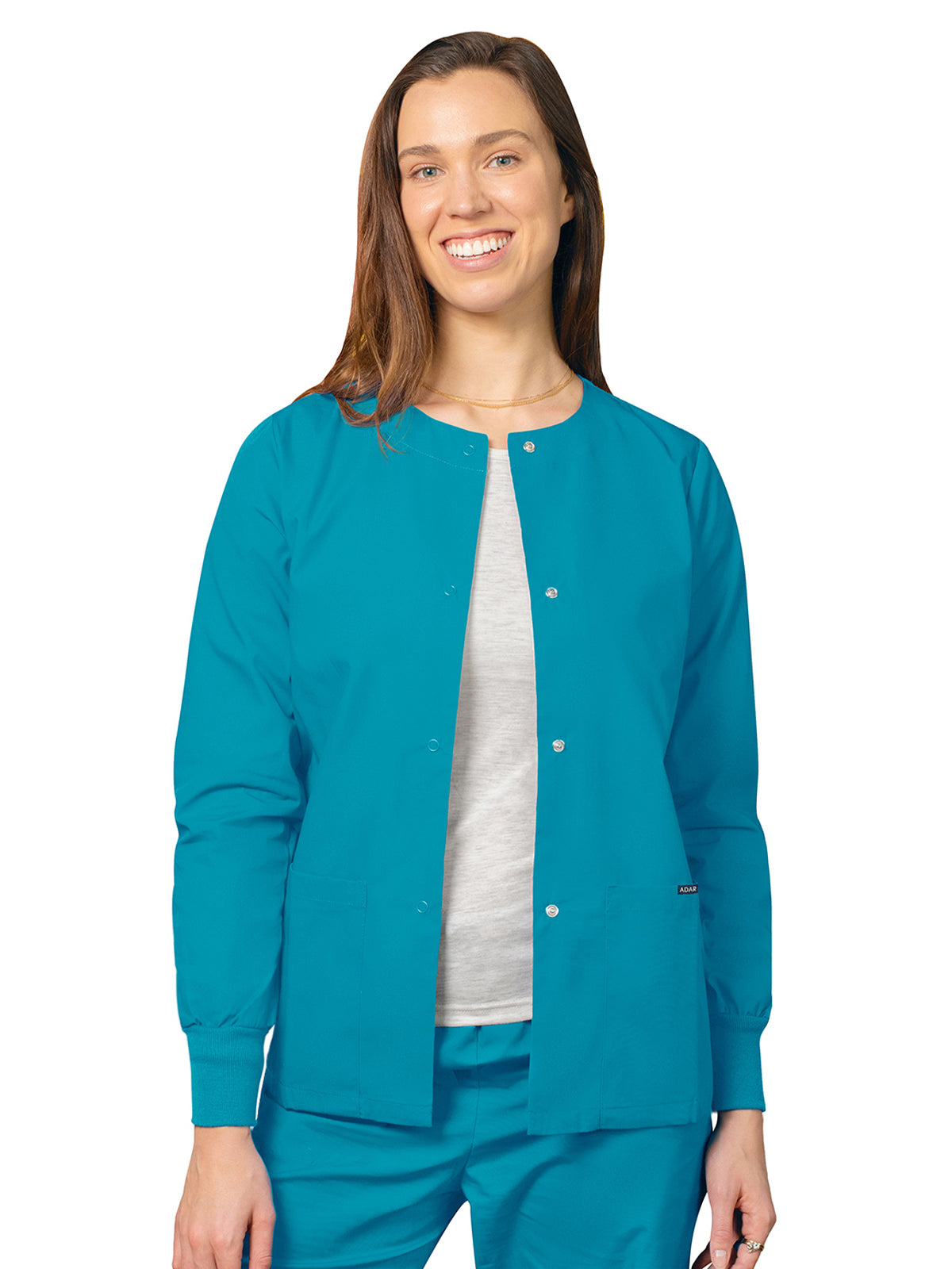 Women's Round Neck Scrub Jacket