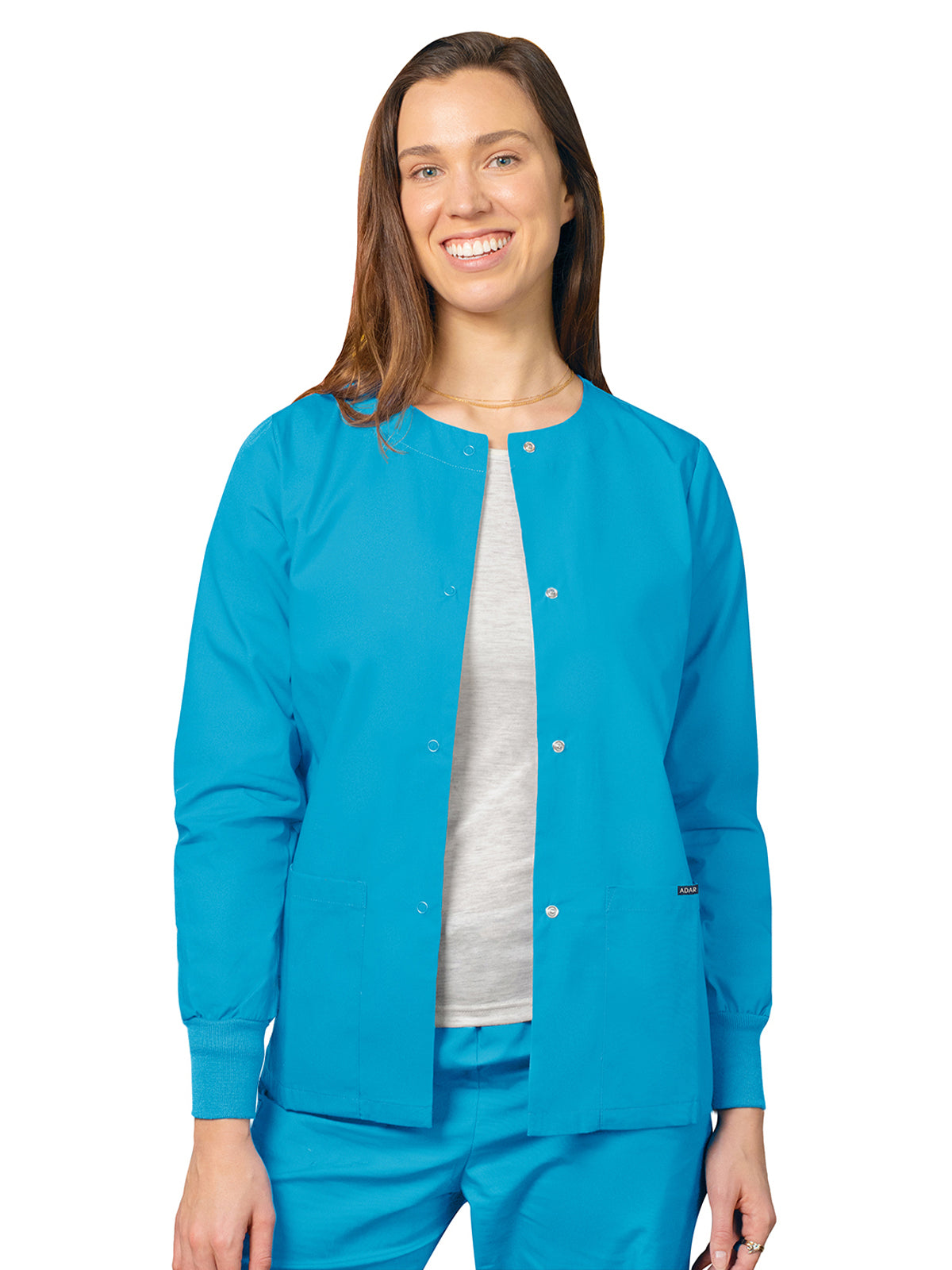 Women's Round Neck Scrub Jacket