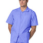 Men's Zippered Short Sleeve Scrub Jacket