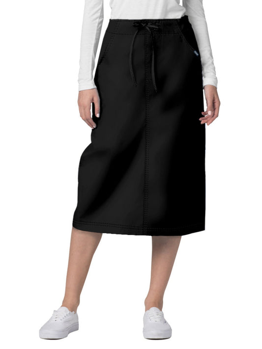 Women's Mid-Calf Length Drawstring Skirt