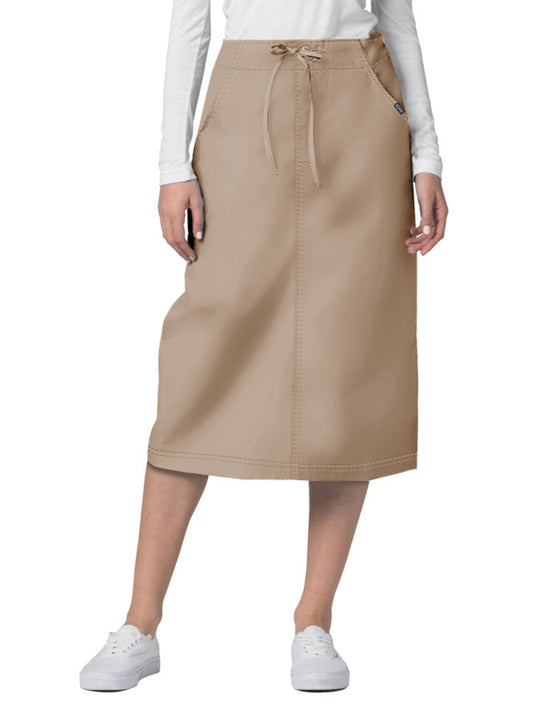 Women's Mid-Calf Length Drawstring Skirt