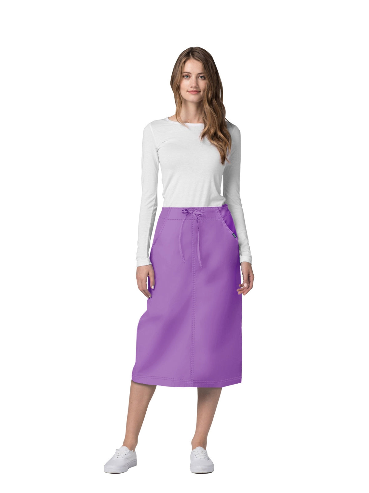 Women's Mid-Calf Length Drawstring Skirt