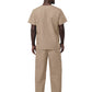 Unisex V-Neck Top Drawstring Pant Scrub Set