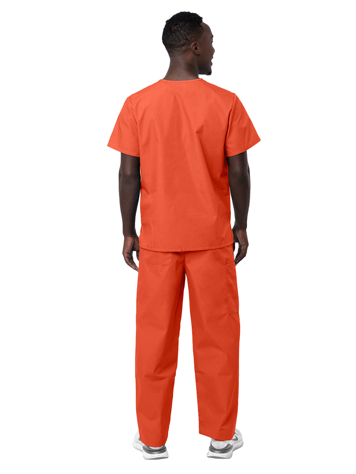 Unisex V-Neck Top Drawstring Pant Scrub Set