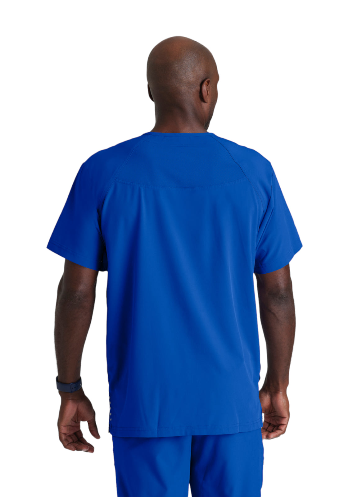 Men's V-Neck Zip Pockets Amplify Scrub Top