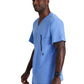 Men's V-Neck Zip Pockets Amplify Scrub Top