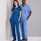 Men's V-Neck Zip Pockets Amplify Scrub Top