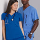 Men's V-Neck Zip Pockets Amplify Scrub Top