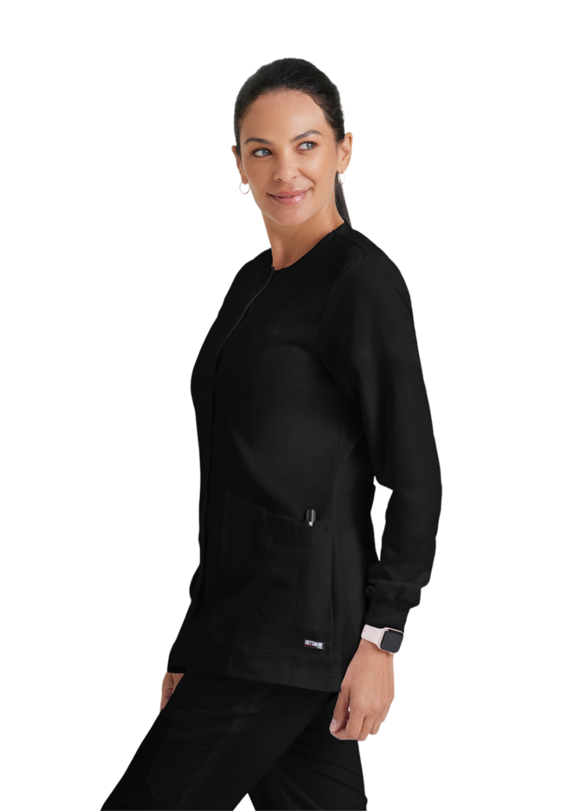 Women's Round Neck Jamie Warm Up Scrub Jacket