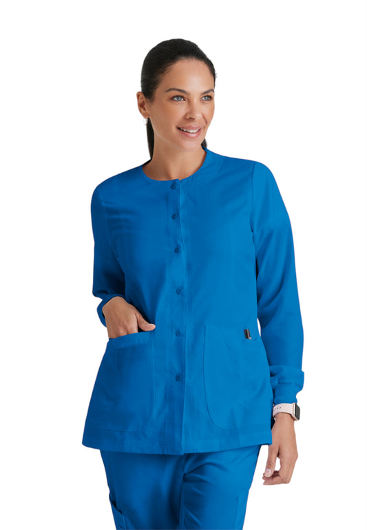 Women's Round Neck Jamie Warm Up Scrub Jacket