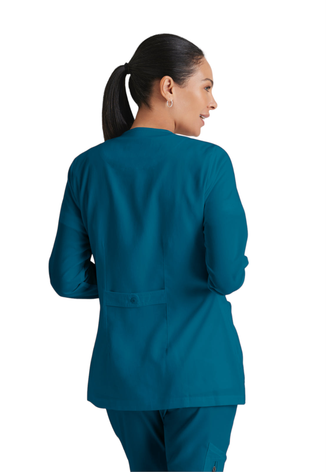 Women's Round Neck Jamie Warm Up Scrub Jacket