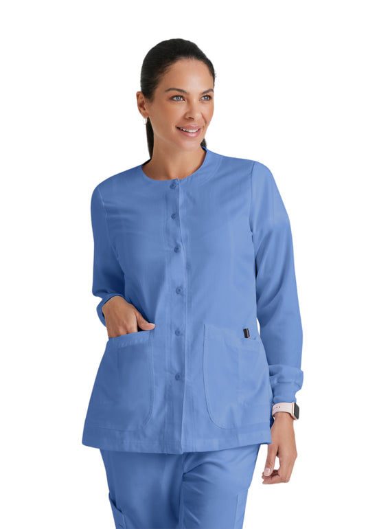 Women's Round Neck Jamie Warm Up Scrub Jacket