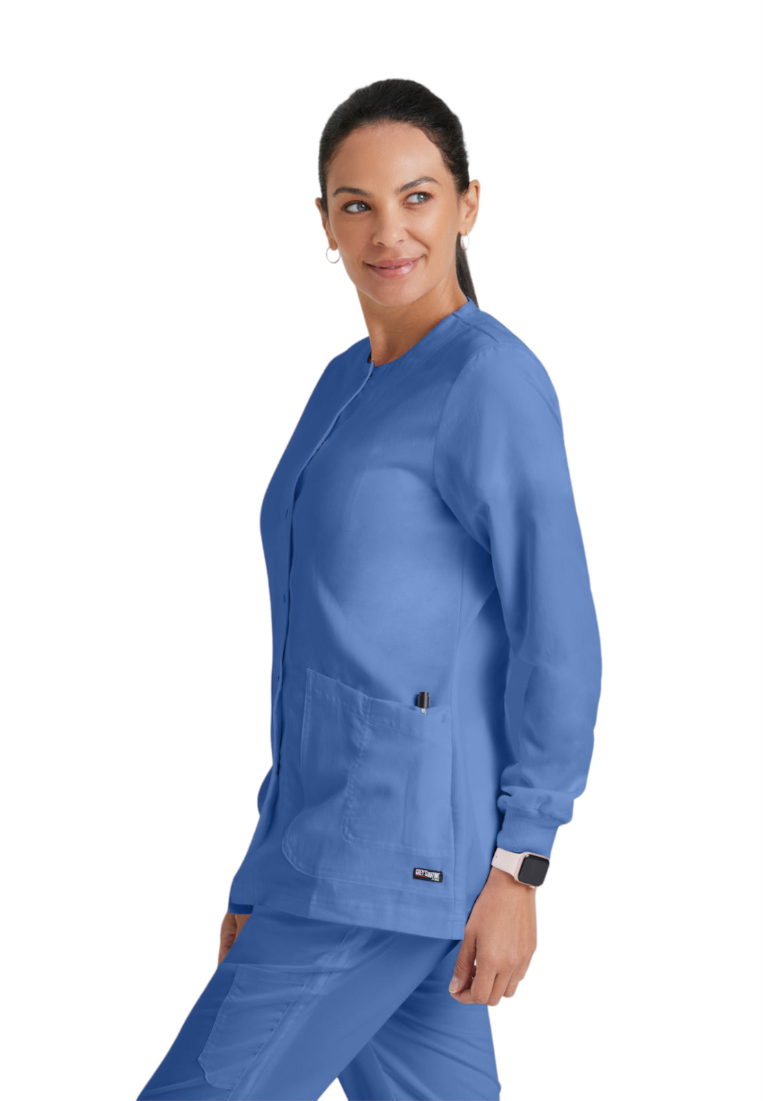 Women's Round Neck Jamie Warm Up Scrub Jacket