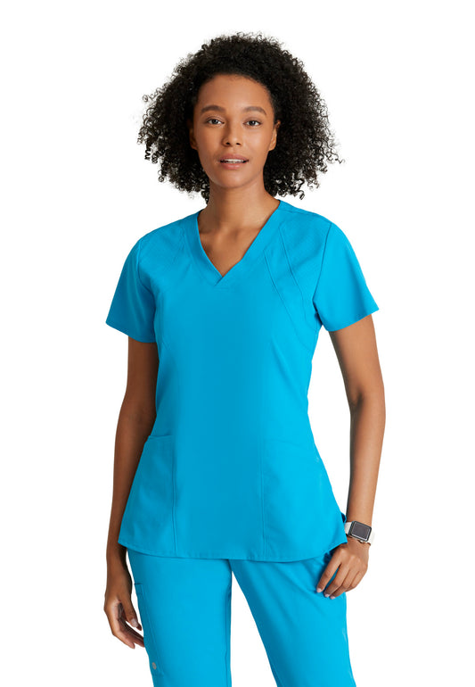 Women's V-Neck Racer Scrub Top