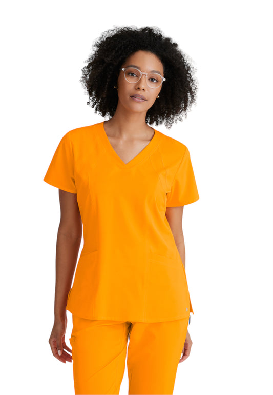 Women's V-Neck Racer Scrub Top