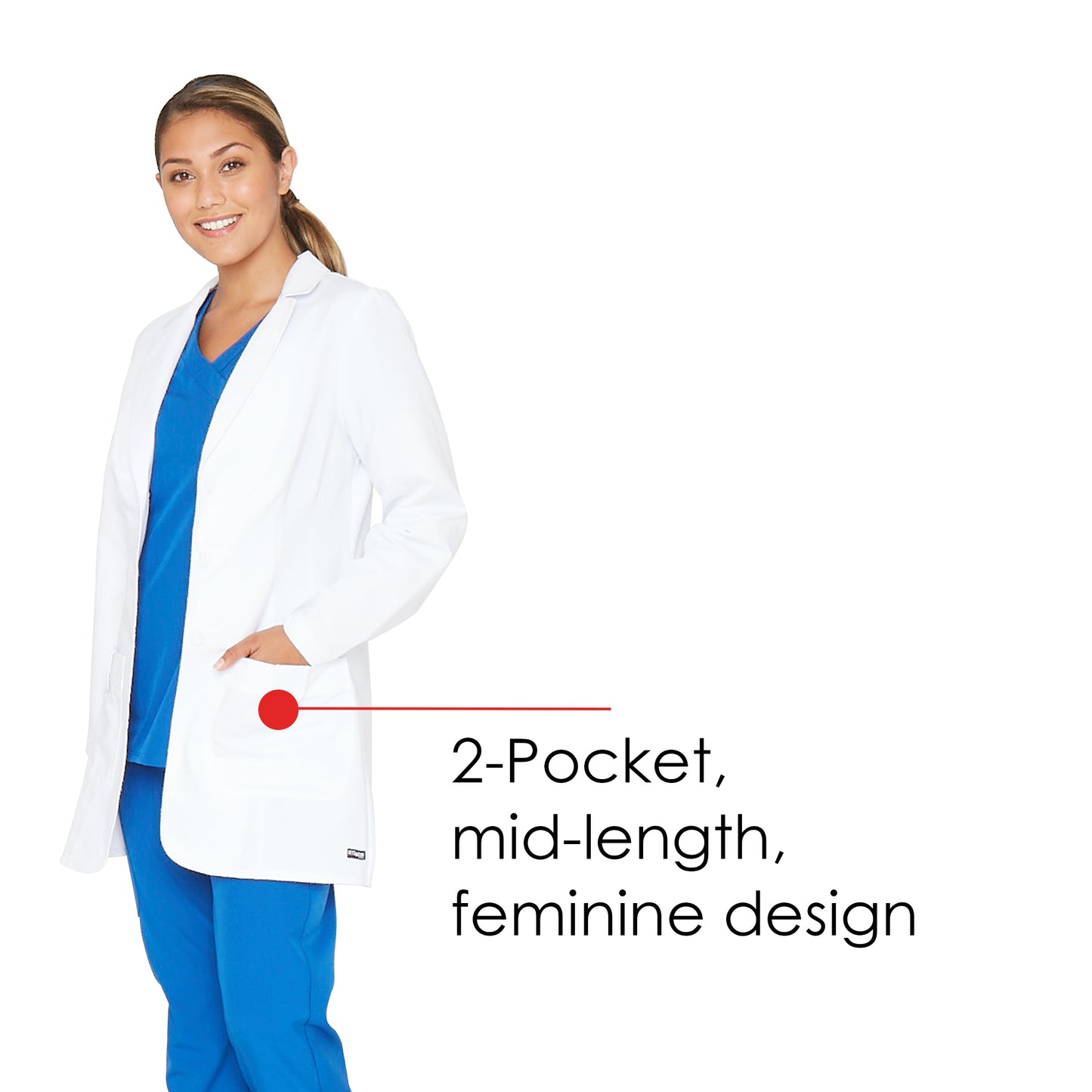 Women's Two-Pocket Tailored Fit 31.5" Hannah Lab Coat