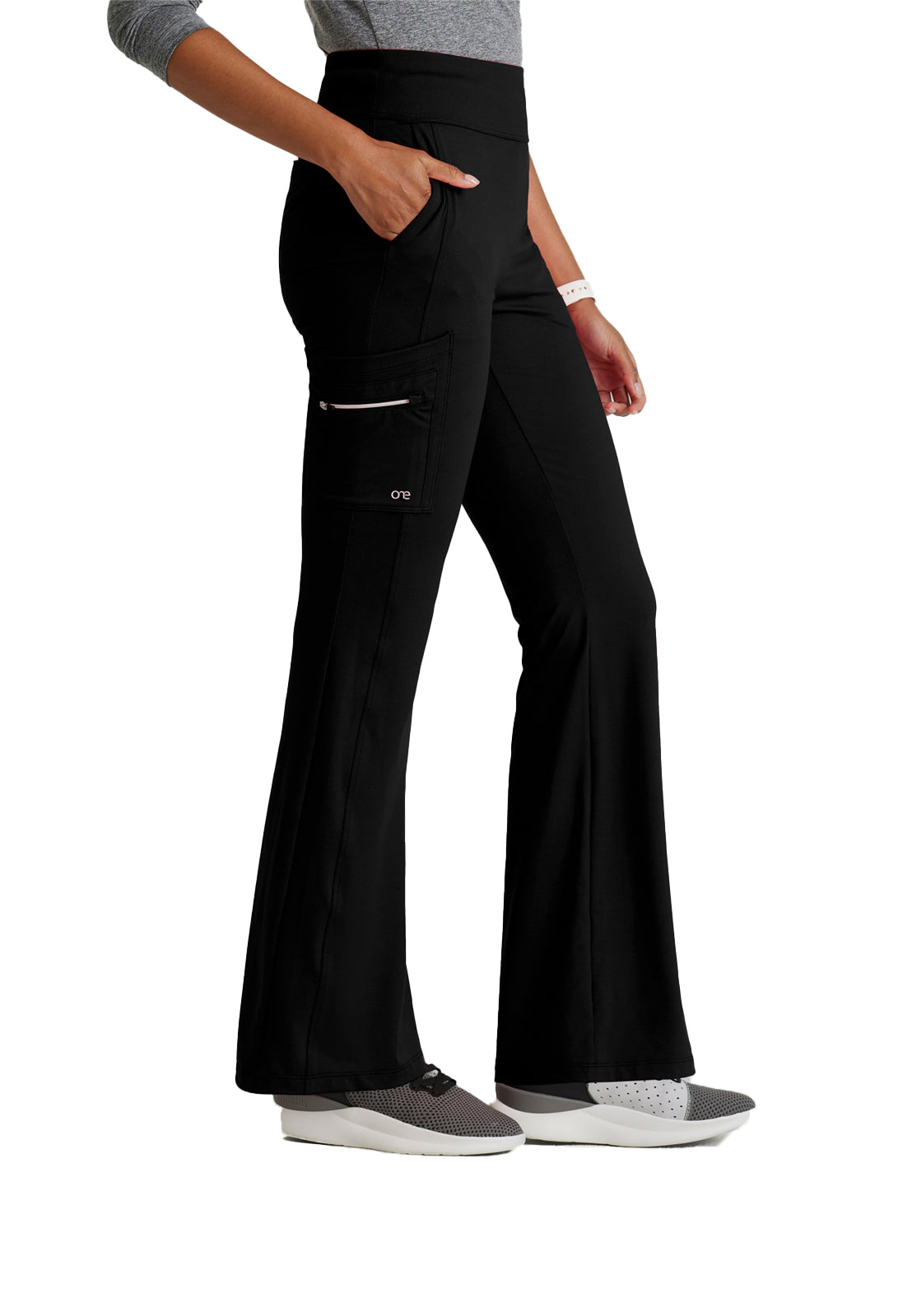 Women's 7 Pocket High-Rise Fit and Flare Scrub Pant