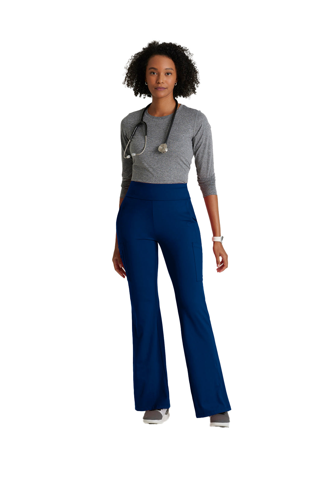 Women's 7 Pocket High-Rise Fit and Flare Scrub Pant