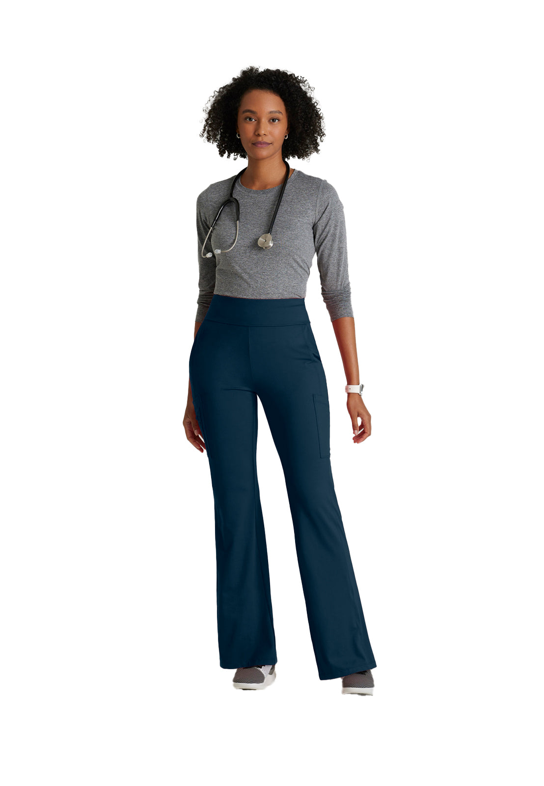 Women's 7 Pocket High-Rise Fit and Flare Scrub Pant