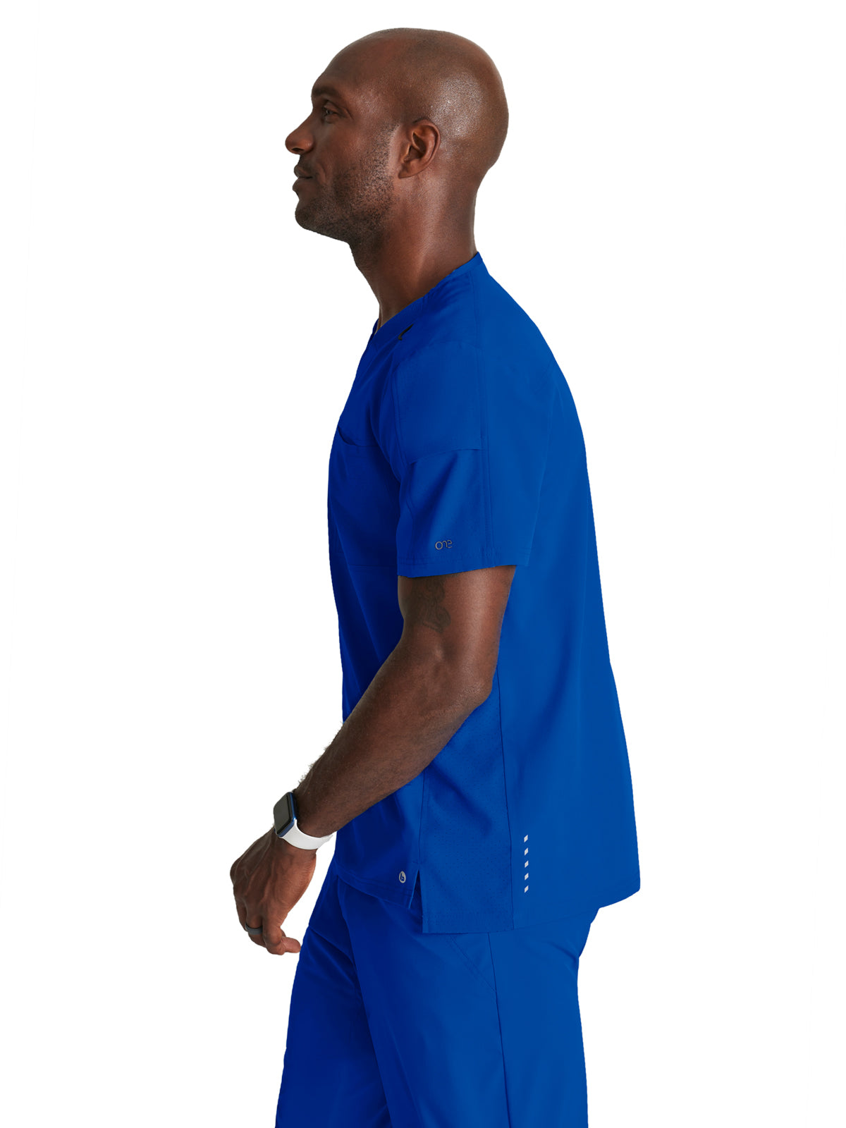 Men's Two-Pocket Ribbed V-Neck Velocity Scrub Top