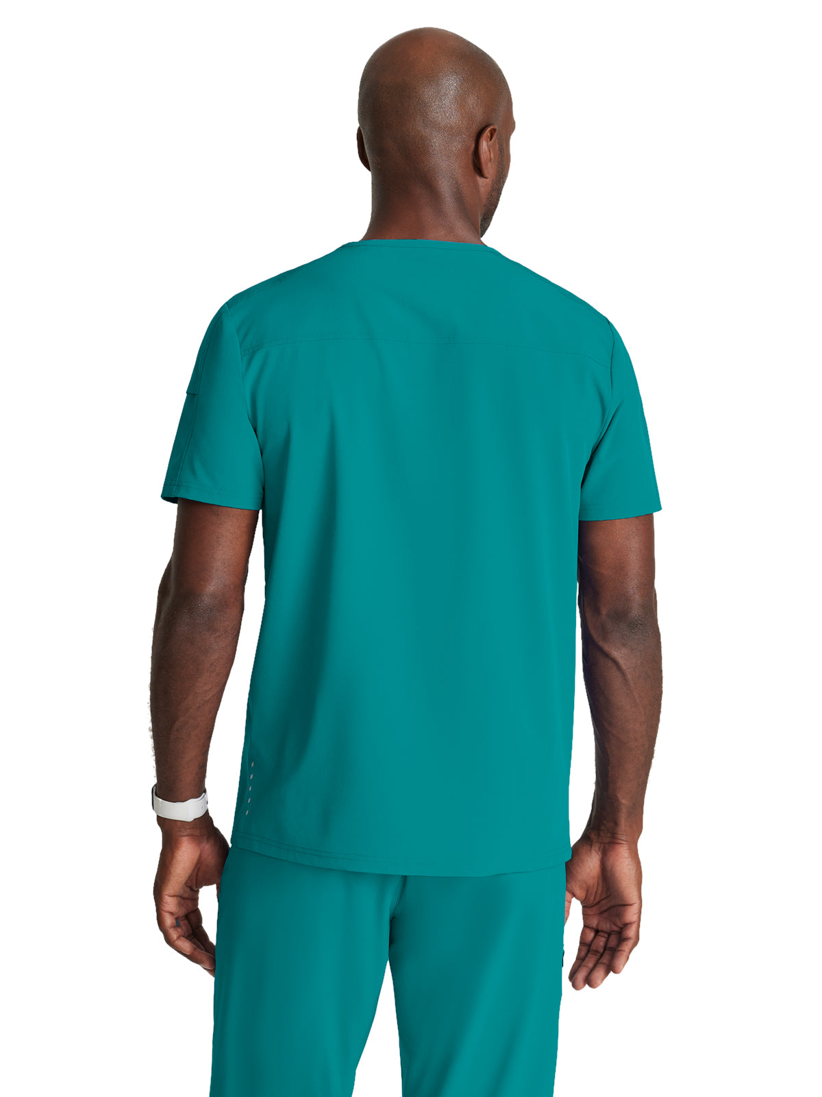 Men's Two-Pocket Ribbed V-Neck Velocity Scrub Top