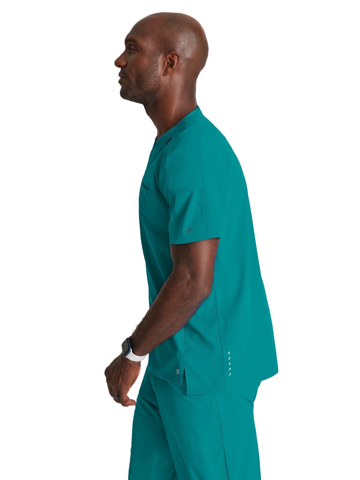 Men's Two-Pocket Ribbed V-Neck Velocity Scrub Top