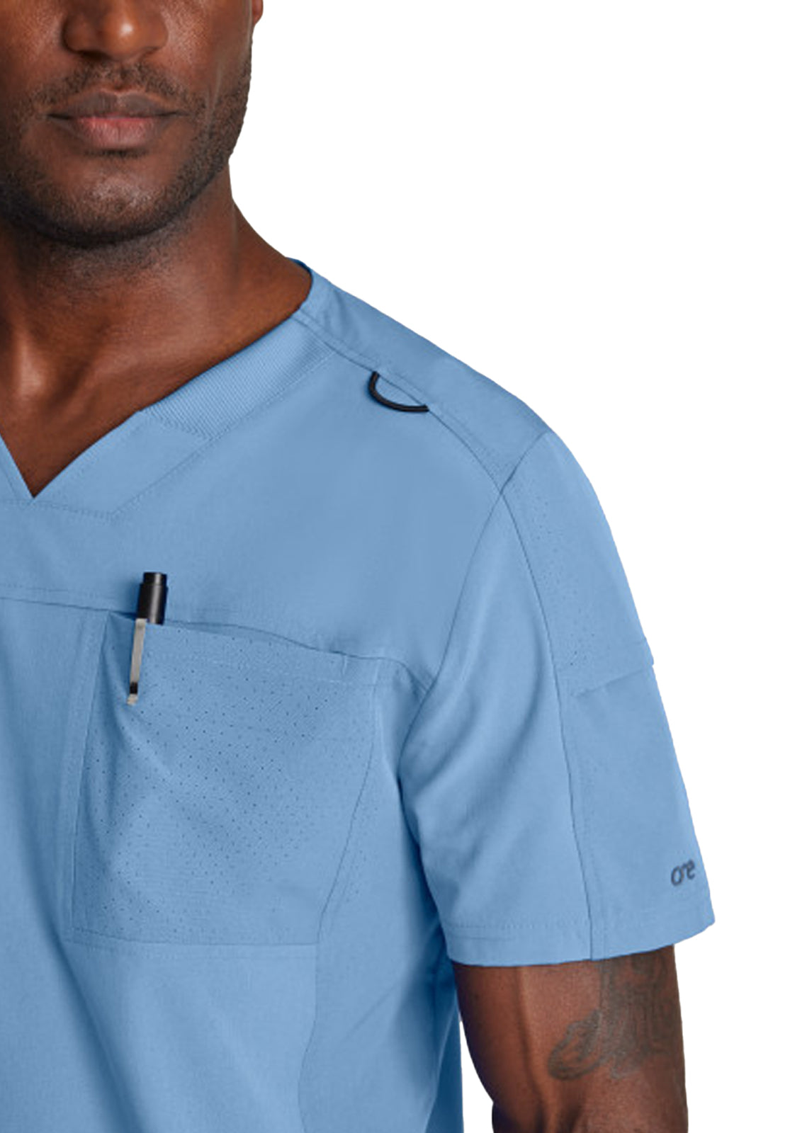 Men's Two-Pocket Ribbed V-Neck Velocity Scrub Top