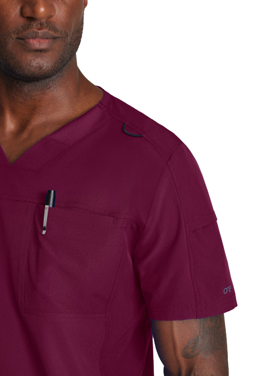 Men's Two-Pocket Ribbed V-Neck Velocity Scrub Top