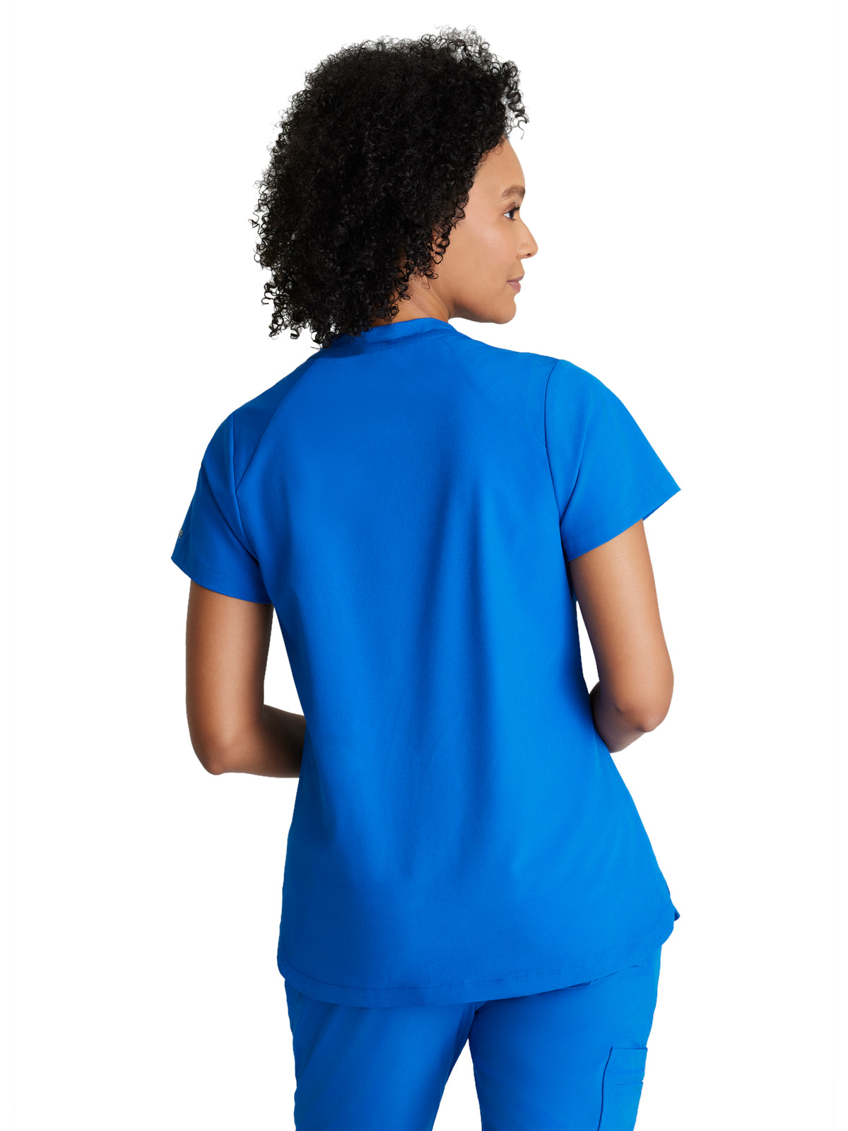 Women's 2 Pocket Banded Zip Collar Flux Scrub Top