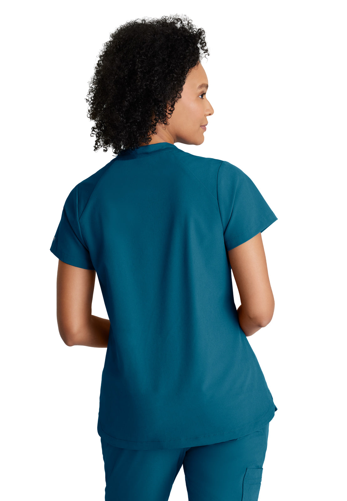 Women's 2 Pocket Banded Zip Collar Flux Scrub Top