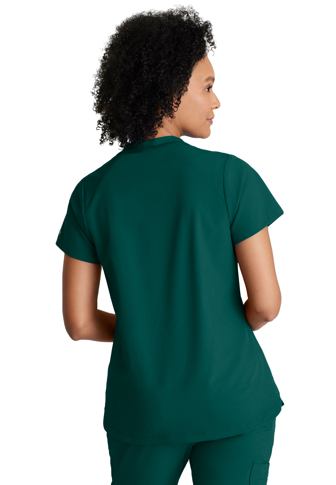 Women's 2 Pocket Banded Zip Collar Flux Scrub Top