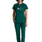 Women's 2 Pocket Banded Zip Collar Flux Scrub Top