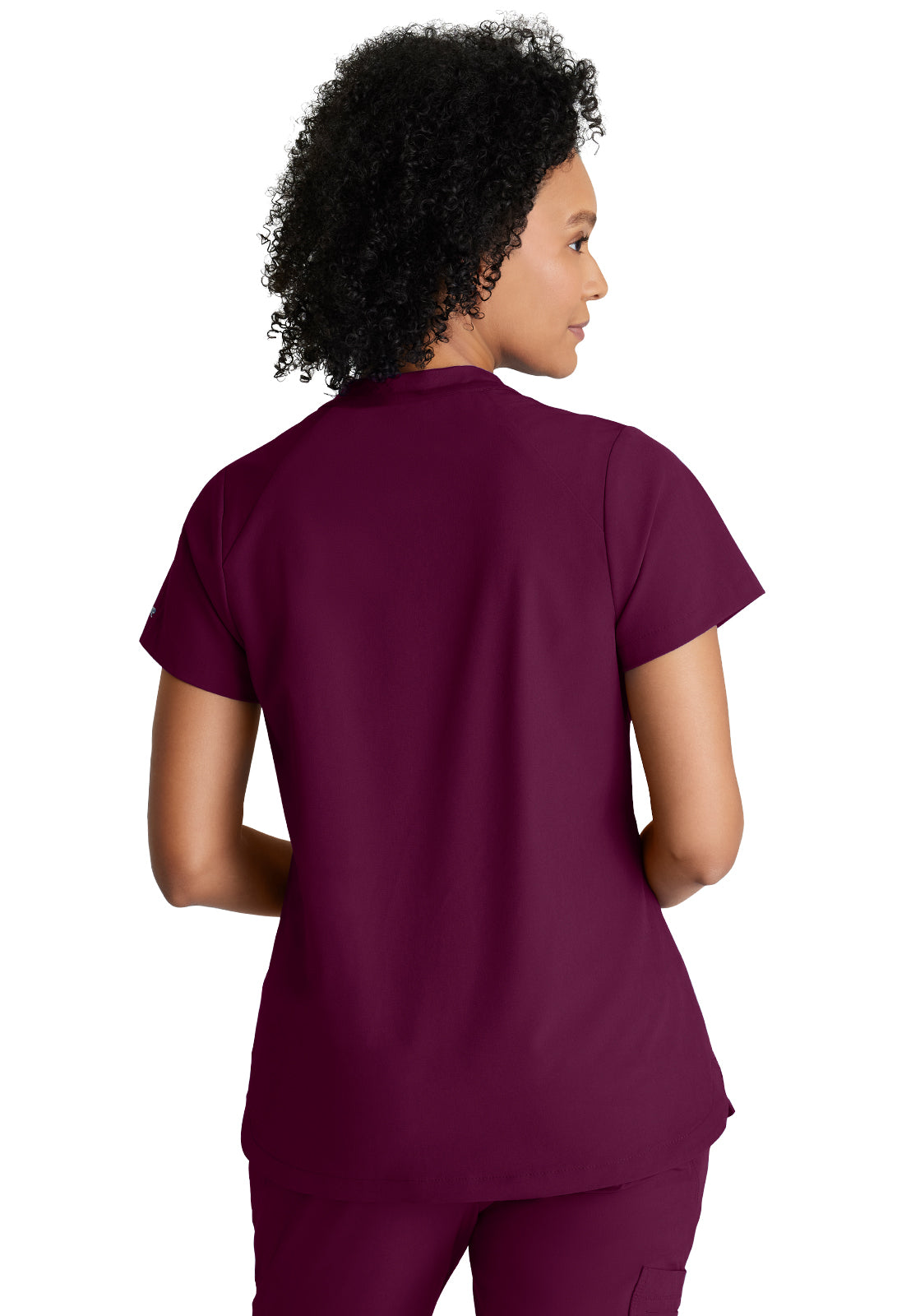 Women's 2 Pocket Banded Zip Collar Flux Scrub Top