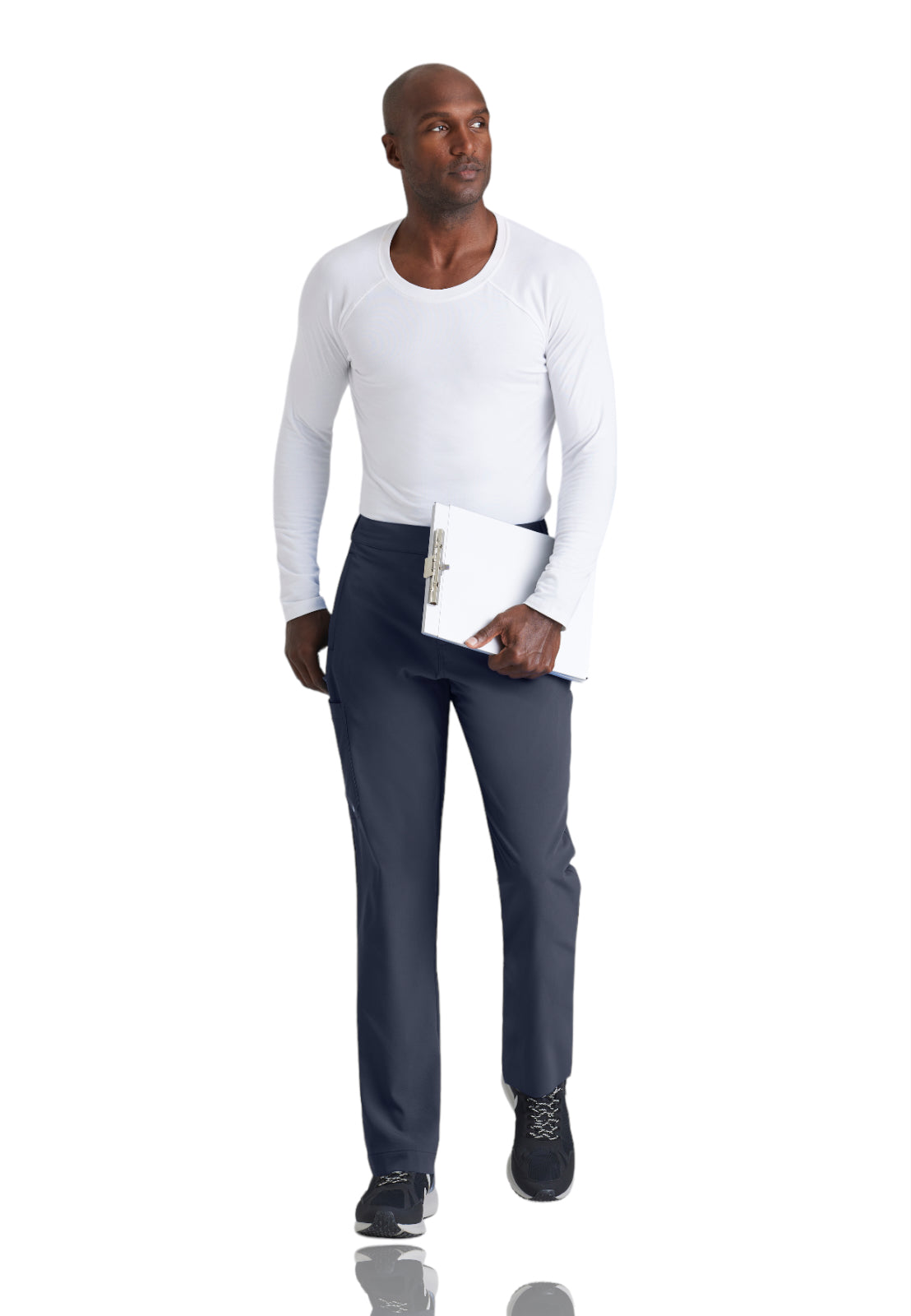 Men's 7 Pocket Button Slim Straight Scrub Pant