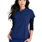 Women's Henley Style Scrub Top