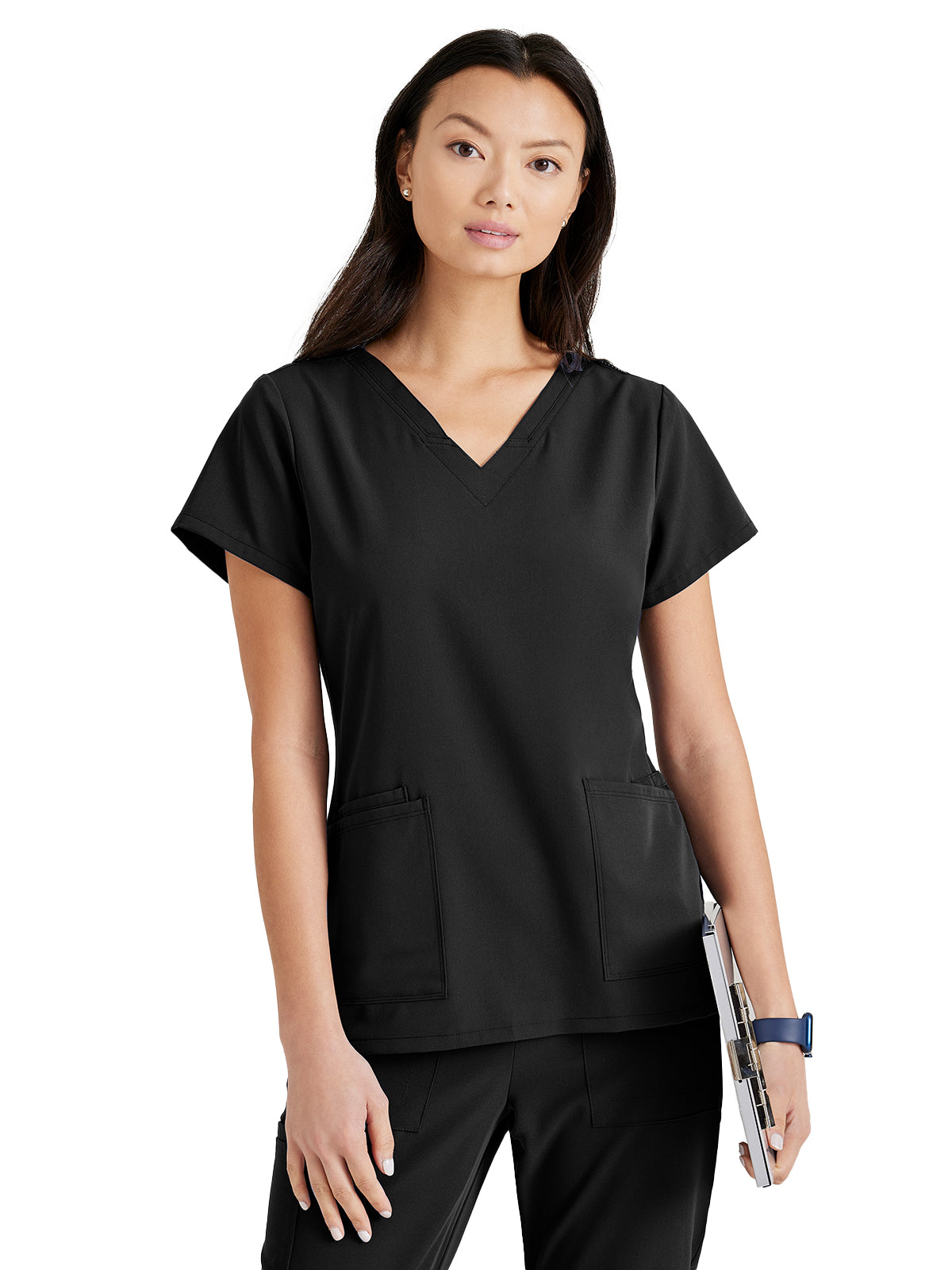 Women's Tool Strip Detail Scrub Top