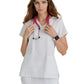 Women's Tool Strip Detail Scrub Top