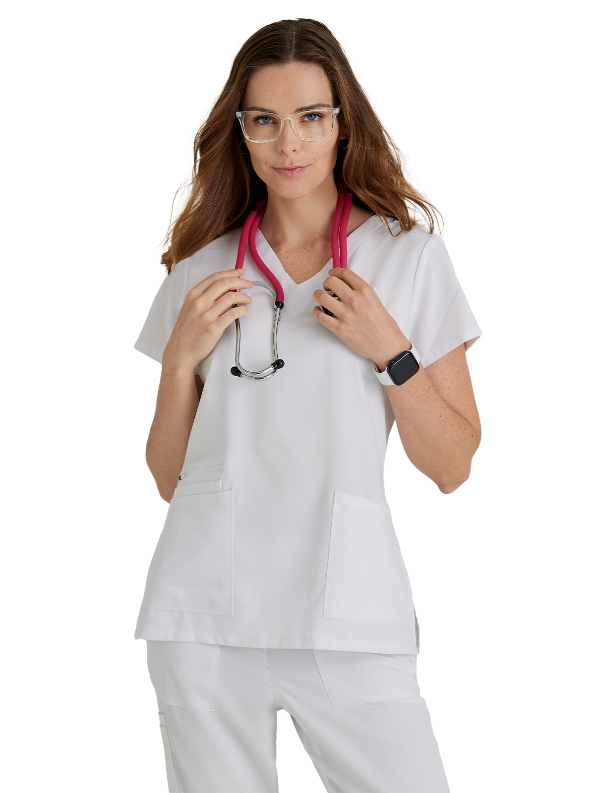 Women's Tool Strip Detail Scrub Top