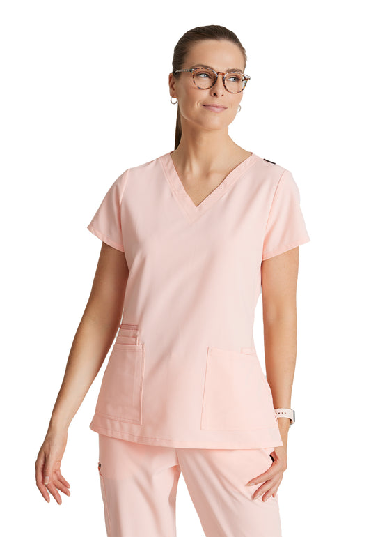 Women's Tool Strip Detail Scrub Top