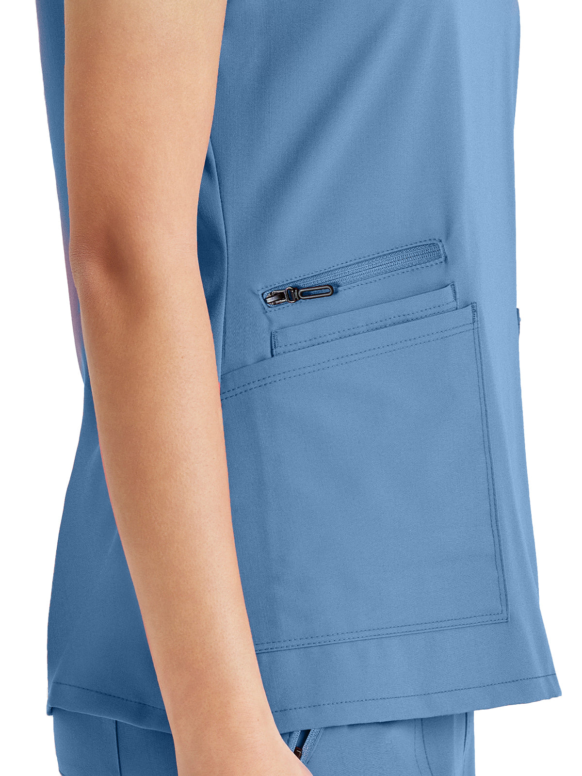 Women's Tool Strip Detail Scrub Top