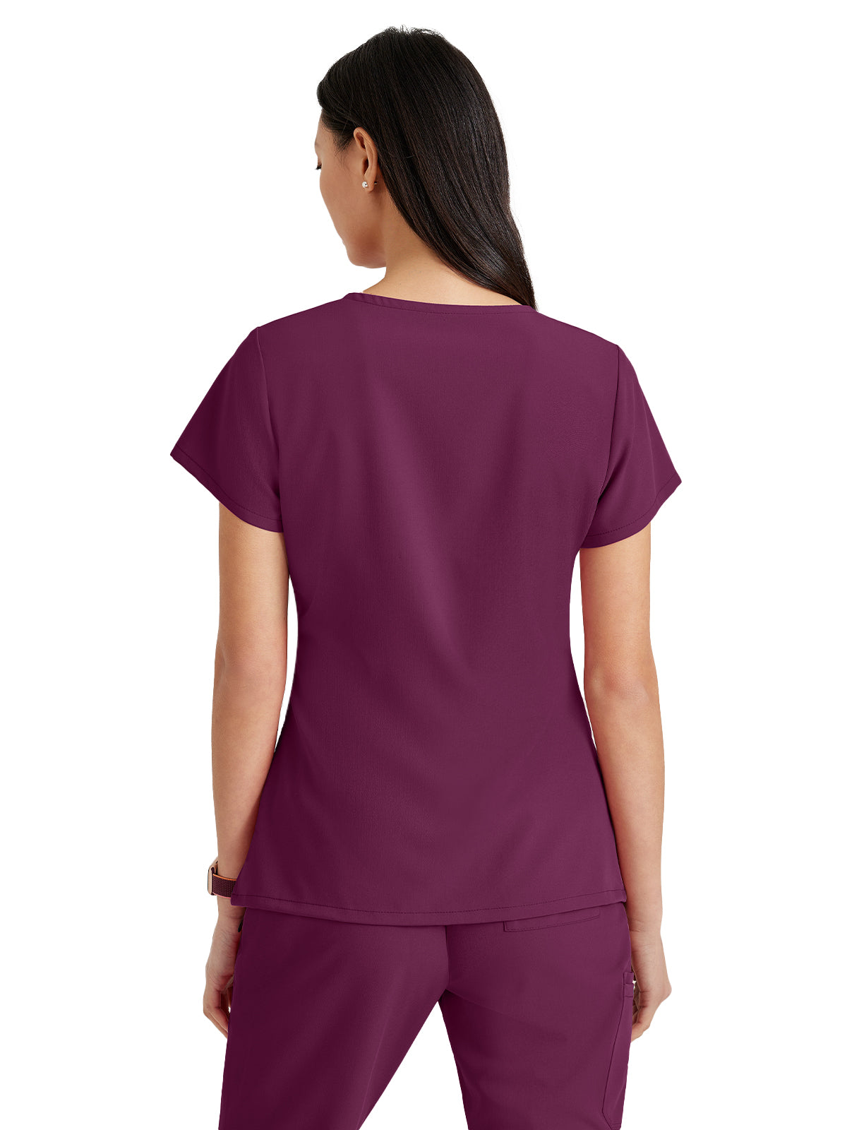 Women's Tool Strip Detail Scrub Top