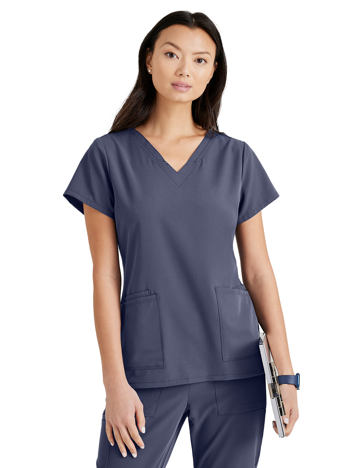 Women's Tool Strip Detail Scrub Top